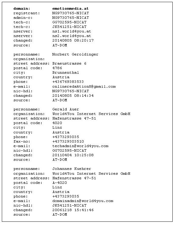 Emotion Media GmbH whoIs Rand