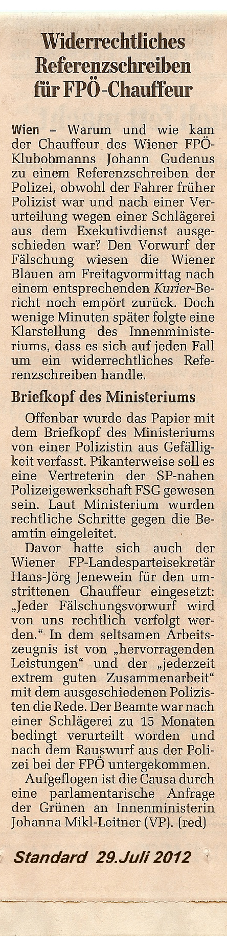 120729 FPÖ-Chauffeur Polizist