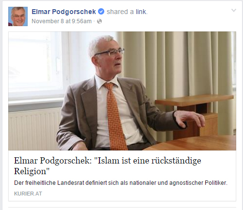 151108 0956 Islam ist hinterwälderisch