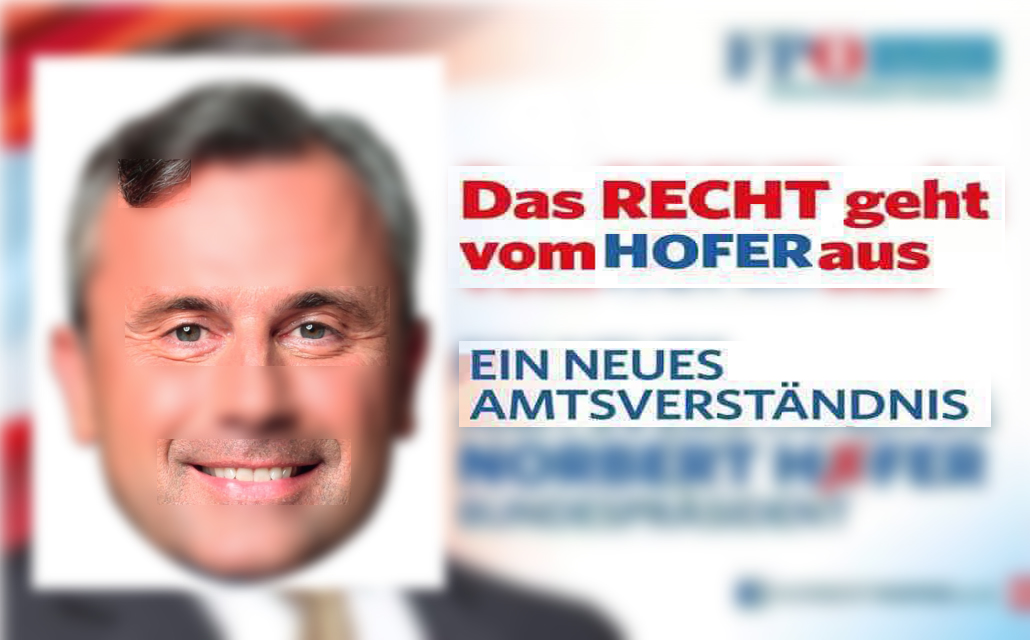 Norbert Hofer (Fehler im Original)