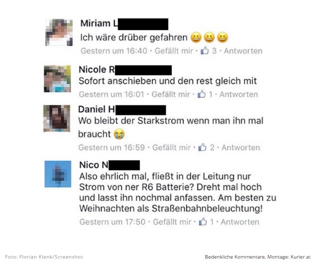 Hetzpostings auf facebook